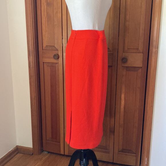 Ann Taylor Orange Stretch Pencil Skirt, Size 4 - Picture 3 of 8